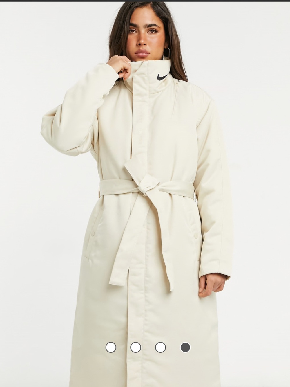 NIKE PARKA Funnel Neck Trench Coat Style XL Oversized